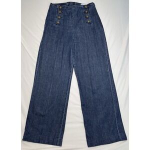 Guideboat Co. Ply the Waters Wide Leg Sailor Jeans Size 28 Preppy